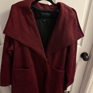 NEW Stylish in beautiful Burgundy Coat with Pockets by Steve Madden